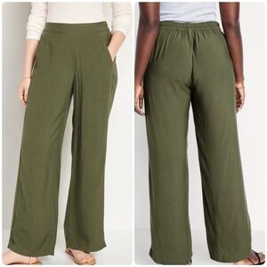 Old Navy Women's Plus High Waisted Playa Wide Leg Pants in Alpine Tundra Sz 3X